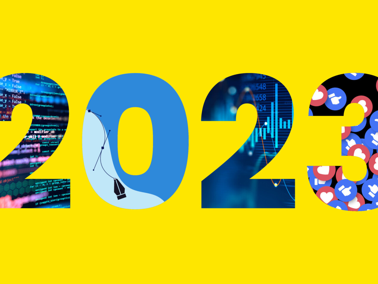 2023 on yellow background